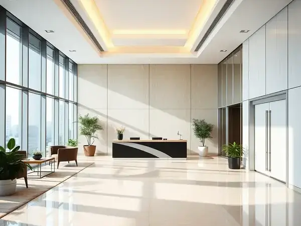 オフィスビルエントランス清掃事例